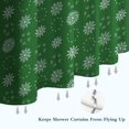 thumbnail image 6 of Green Christmas Snowflake Pattern Shower Curtain 36"x72" ,Bathroom Decorative Shower Curtains Set with 12 Hooks,Modern Waterproof Washable Shower Curtain, 6 of 6