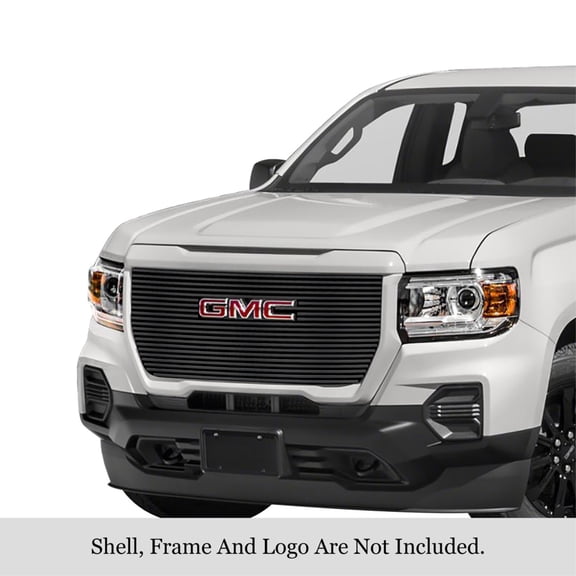2021-2022 Gmc Canyon Elevation/ 2021-2022 Gmc Canyon At4 Stainless Steel Black Powder Coated Finish 8X6 Horizontal Billet Black Stainless Steel Billet Grille