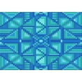 thumbnail image 1 of Ahgly Company Indoor Rectangle Patterned Neon Blue Area Rugs, 7' x 10', 1 of 6