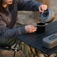 thumbnail image 3 of Table de Camping Portable, Table d'Appoint Noire, Sac de Transport Imperméable pour Pique-Nique, 3 of 8