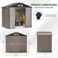 thumbnail image 6 of 10 ft. W x 8 ft. D Outdoor Metal Tool Storage Shed with Led Light & Air Vents, 6 of 10