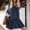 *Dark Blue, variant on U Womens V-Neck Button Front Tunic Denim Mini Dress,Casual Long Sleeve Ruffle Dress Dark Blue,Womens Plus M