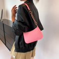 thumbnail image 3 of Bolso de mano pequeño cuadrado para mujer, de diseño sencillo, con contraste de color, informal, a la moda, para hombro y portátil, 3 of 6