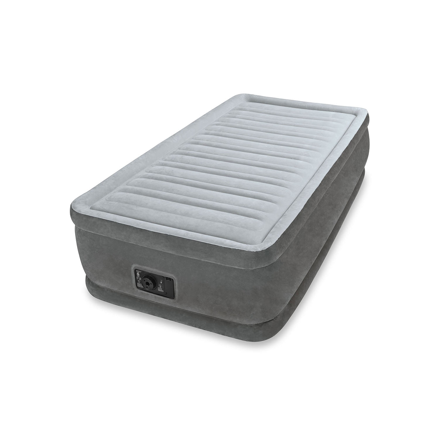 Aerobed Luxury 12 In Air Mattress Built, Aerobed Extra Twin Size Bed In Grey Blue