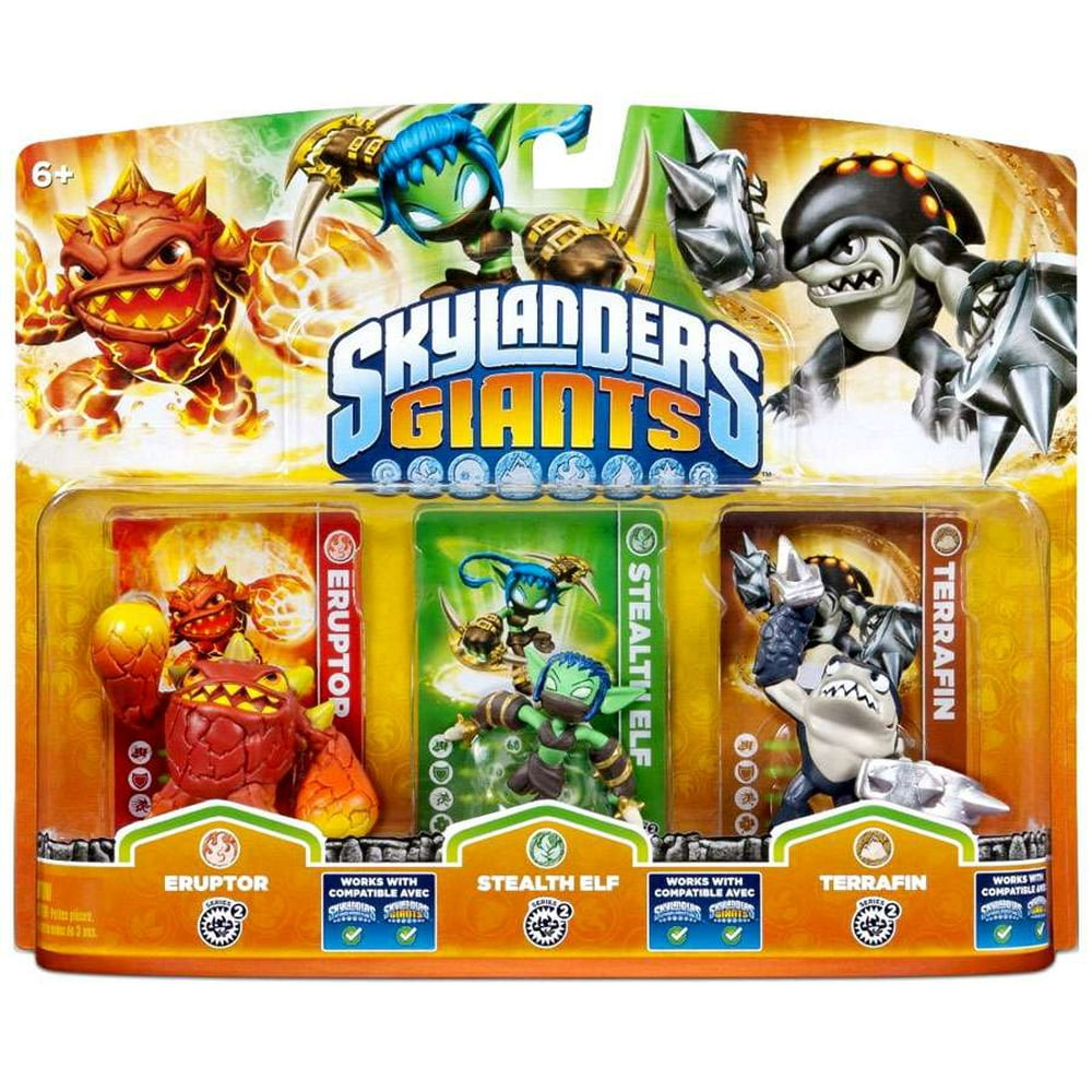 Skylanders Giants Eruptor, Stealth Elf & Terrafin Figure 3-Pack - Walmart.com - Walmart.com