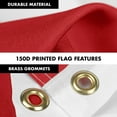 thumbnail image 4 of G128 Combo Pack: 6 Feet Tangle Free Spinning Flagpole (White) Poland Polish Flag 3x5 ft Printed 150D Brass Grommets (Flag Included) Aluminum Flag Pole, 4 of 9