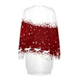 thumbnail image 5 of Fiaer Christmas Elk Long Sleeve Dress for Women Sweatshirt Dress Fall Fashion Outfits Casual Mini Skirts Red XXL, 5 of 5