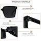 thumbnail image 3 of Gafas de sol LYZOIT vintage cuadradas grandes con protección UV400 negras, 3 of 6