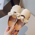 thumbnail image 7 of Girls' Closed Toe Open Heel Outer Wear Soft Bottom Bow Casual Shoes Beige 3.5 Years-4 Years, 7 of 7