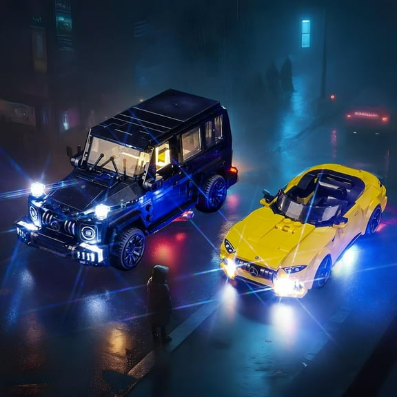 LED Lighting Compatible with Lego Speed Champions AMG G 63 & AMG SL 63 76924; Creative Light kit, No Bricks