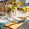 thumbnail image 4 of Beige Teal Ombre Round 13 Inch Placemats Set of 6, Modern Geometric Aesthetics Abstract HeatResistant Non Slip Place Mats for Dining Table, Wipeable Braided Kitchen Table Mats for Housewarming, 4 of 9