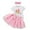 hwj# Pink113, variant on Baby Girl Outfits Baby Girl'S 1St Birthday Outfit Letter Print Short Sleeve Crewneck Romper With Fashionable Tutu Skirt Hair Bow 3 Piece Set Party Wedding Clothes Outfits,Hot Pink,18-24 Months