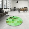 thumbnail image 4 of Ahgly Company Machine Washable Indoor Rectangle Transitional Jade Green Area Rugs, 5' x 7', 4 of 7