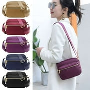 Spencer Women Nylon Crossbody Bags Purses and Handbags Casual Messenger Bag Waterproof Crossbody Purse for Ladies, Black