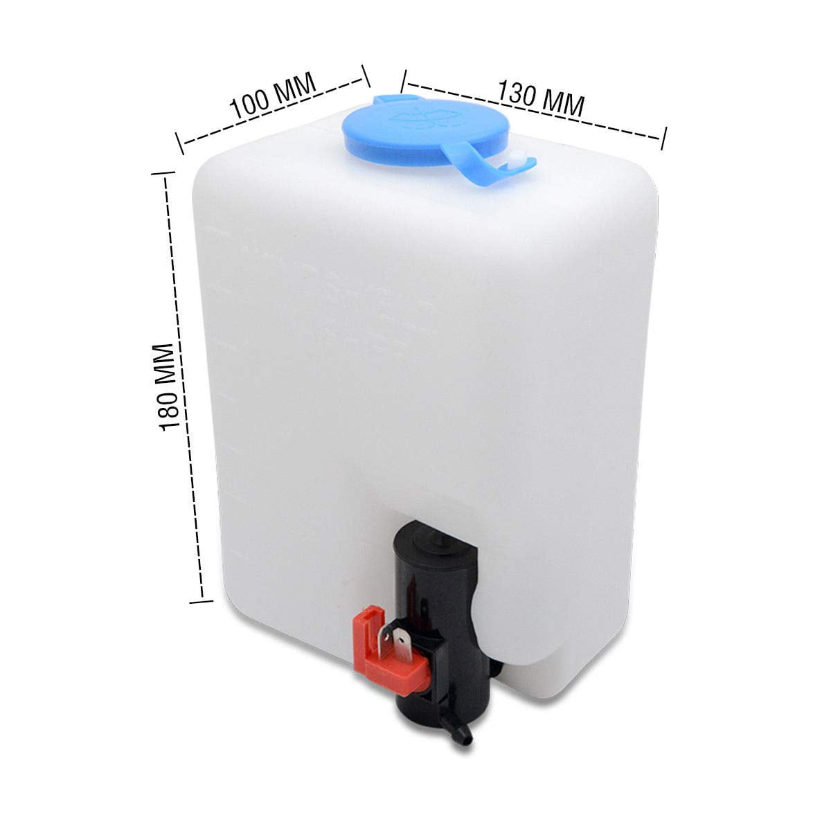 1.2LTR Universal Windscreen Washer Bottle Kit Windscreen Washer Tank Pump Bottle 12V for Classic Cars Boat Marine