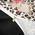 thumbnail image 4 of Catabedysis Brown Initial A Bedding,Wild Leopard Print Duvet Cover Full For Girls,Black Reversible,3-Piece,1 Duvet Cover and 2 Pillowcases, 4 of 6