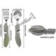 thumbnail image 3 of Stainless Steel Camping Cutlery Folding Cutlery 10cm Army Green Removable Tableware, 3 of 5