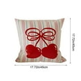 thumbnail image 2 of Office Chair Pillow 17.7 in x 17.7 in Double-Sided Printed Bow Design with Detachable Linen Pillowcase, 2 of 6