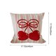 thumbnail image 3 of Funda de almohada con lazo estampado a doble cara | Funda de almohada decorativa de lino para sofá y silla de oficina | 45 x 45 cm, funda desmontable, 3 of 6