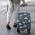 thumbnail image 3 of Dark Blue Themed Dinosaurs Pattern Luggage Cover Fashion Suitcase Cover Baggage Covers Fit 25-28 Inch Luggage (Go Travel), 3 of 5