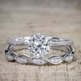 thumbnail image 4 of 2.00 Carat Moissanite Diamond Trio Wedding Bridal Ring Set with 18k Gold Plating, 4 of 5