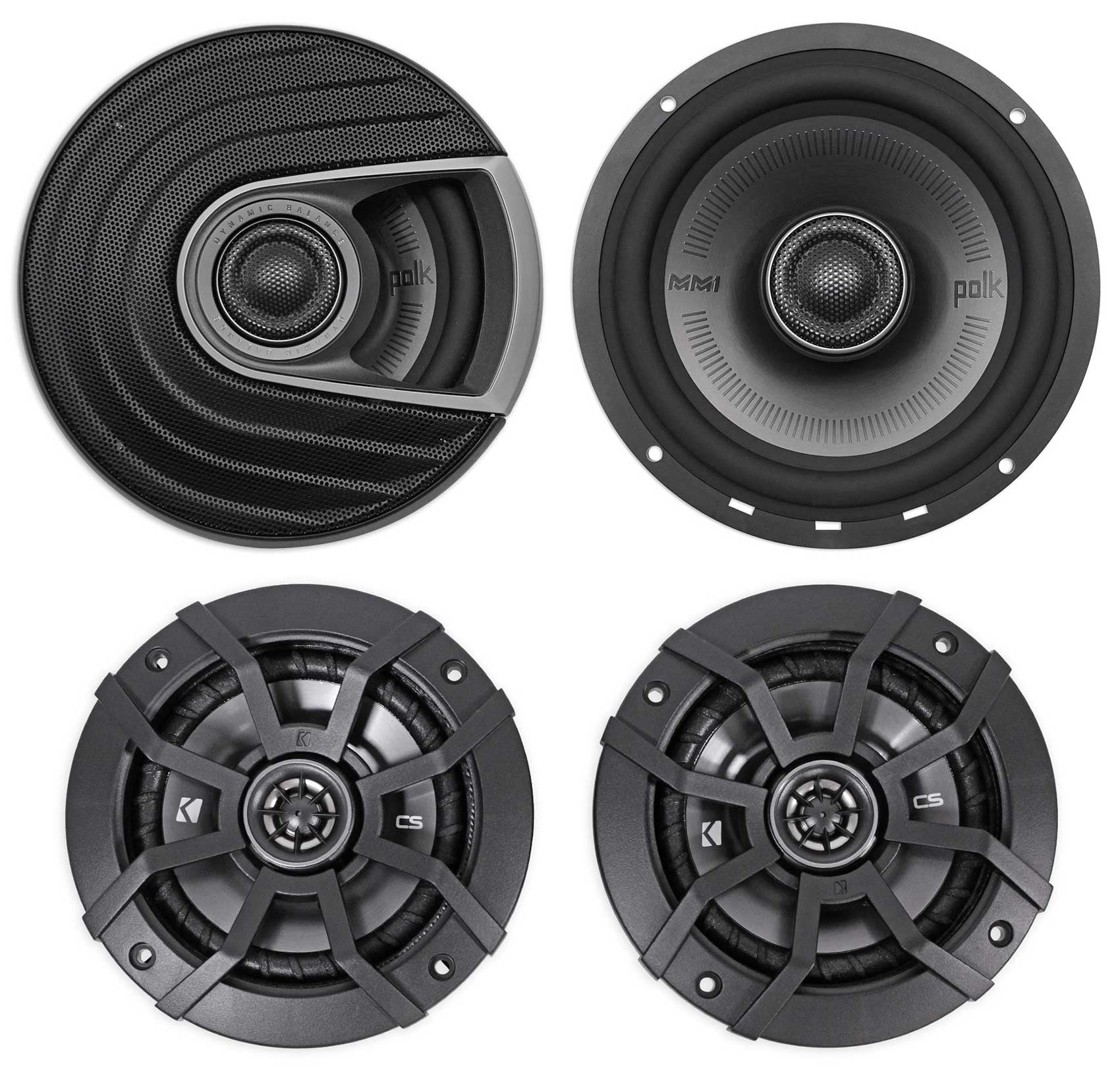 (2) Polk Audio MM652 6.5” 600 Watt Car Audio Speakers+(2