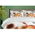 thumbnail image 4 of Ambesonne Coffee Art Duvet Cover Sets, Wild Animal Spilled Art, 2-King, Burnt Sienna White and Black, 4 of 7