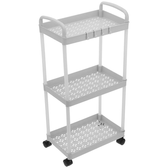 SHISUYAN Rolling Utility Cart With Wheels 3 Tier Plastic Storage Organizer Rolling Storage Cart For Kitchen Bathroom Dorm Baby Nursery