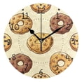 thumbnail image 4 of Hand Painted Biscuits Cute Round Wall Clock Silent Analog Battery Operated Gold Pointer Home Decor 9.84" Diameter, 4 of 11