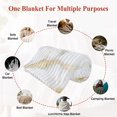 thumbnail image 6 of Modern White Gold Throw Blanket, Flannel Fleece Blanket with Striped Design for Couch, Abstract Marble Geometric Soft Breathable All Season Plush Blankets for Loveseat Sofa Bed 60"x80", 6 of 9