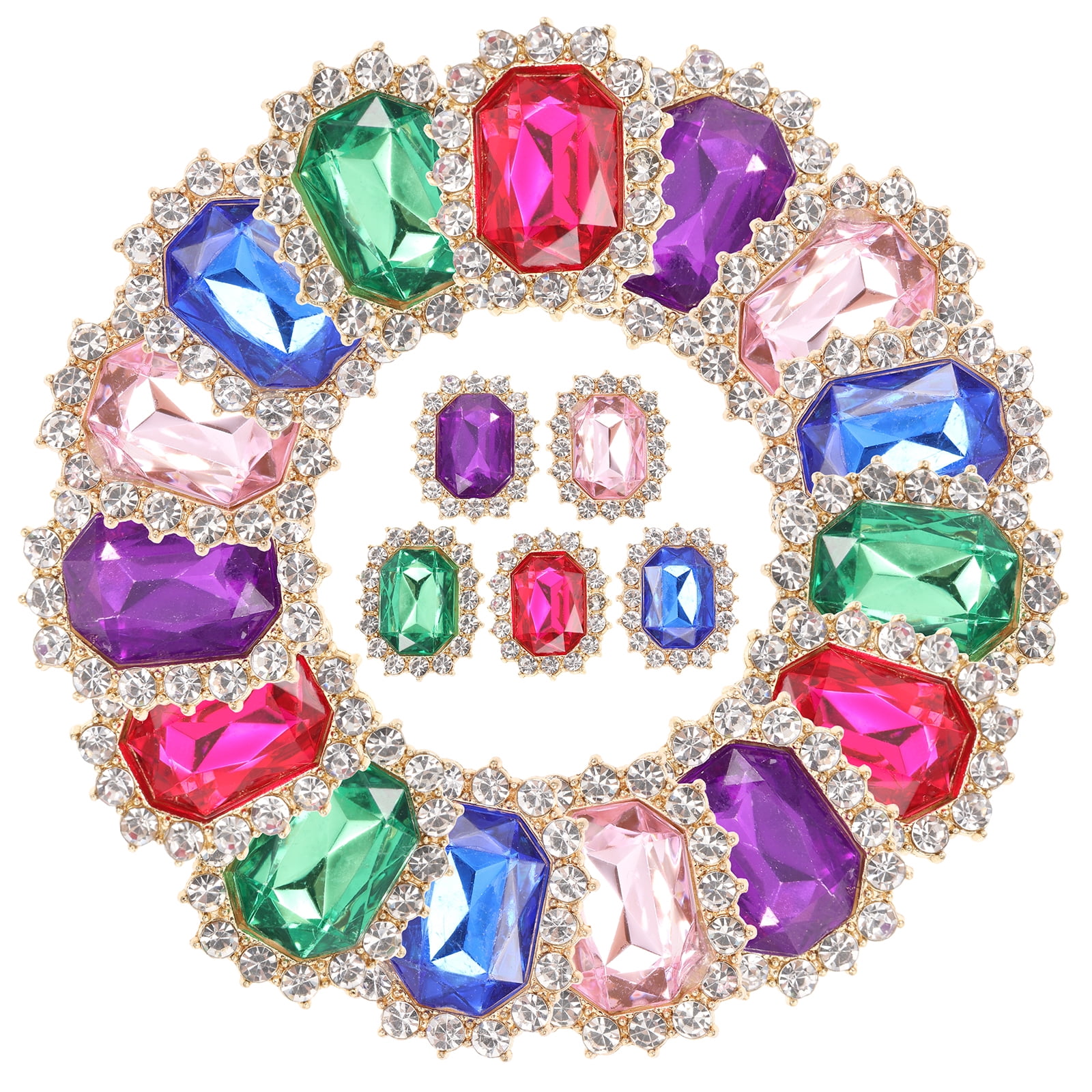 Worgeous 100 pcs Decorative Shoe Lace Rhinestone Clips Jewelry Accessories for Shoes, Boots, Sneakers, Craft and Decoration