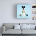 thumbnail image 2 of Canvas Wall Art - Julia Ramiro 'Cagar Con Gatos' Wall Art for Living Room, Bedroom, or Office Décor by Trademark Fine Art - 35 x 35 Inches, 2 of 4