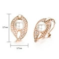 thumbnail image 3 of Yoursfs Drop Pearl Stud Earrings for Women Rose Gold Plated Ivory Faux Pearl with Cubic Zirconia Piercing Earings Hypoallergenic Jewelry, 3 of 6