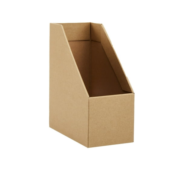 A Folder Organizer For Desk, Student Desktop Organizer Box, Paper Material With Simple Design, Perfect For Book Stand And File Storage, 8.7X5.5X3.9In 0.35Lb