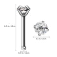 thumbnail image 2 of 24pcs Nose Piercing Studs Piercing Jewelry Bone Studs Diamond Nose Rings for Women, 2 of 8