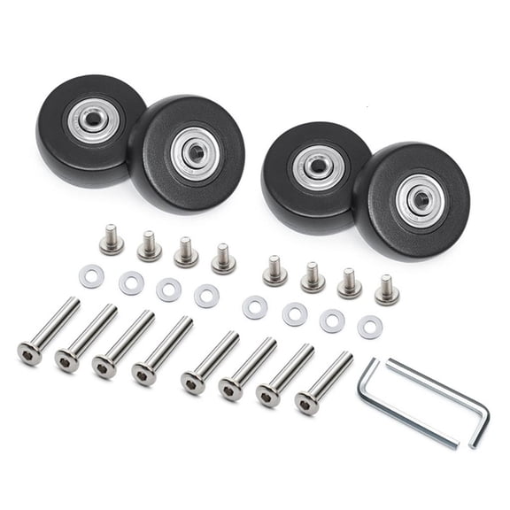 Lerpwige 4PCS Quiet 360 Spin Luggage Wheels Practical Plastic Universal Fitment