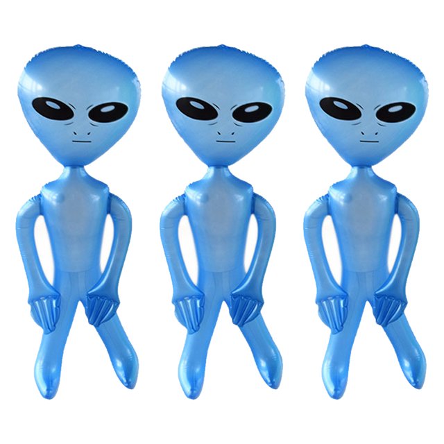 Jumbo inflable Alien 3 paquetes - Alien Inflate Toy para niños - Decoración de fiesta temática de cumpleaños de Halloween Levamdar CWY-0936