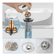 thumbnail image 4 of juego de desagüe para lavabo de fregado con pulsador  Malubero NEGRO, 4 of 5