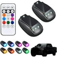 thumbnail image 1 of 2/4/5PCS Solar Cab Lights, 2026 New Solar Car Roof RGB Strobe Light, No Drill Solar Powered Cab Lights, with Remote Control, Vibration, for Truck SUV Rvs (2PCS), 1 of 9