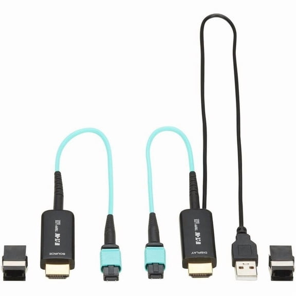 Eaton Tripp Lite Series HDMI Fiber Extender Terminations for MPO Fiber Optic Cable, 4K 60 Hz, 18 Gbps, LSZH, Up to 328 ft. (100 m)