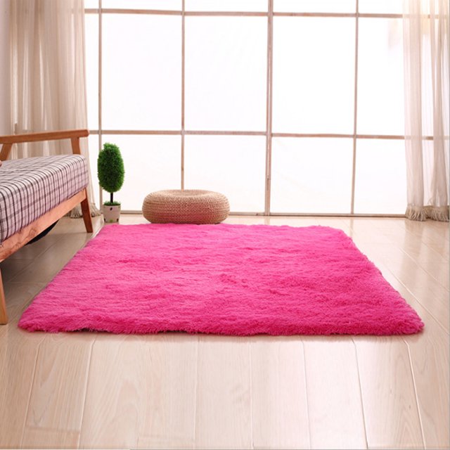HEVIRGO Rug Nonslip Soft Living Room Bedroom Shaggy Area Rug Floor Mat