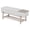 Natural-01, variant on 47" Upholstered Storage Bench, Farmhouse Wood Shoe Rack with Hidden Storage Cabinet and Open Shelf, 2-Tier Entryway Bench for Hallway, Living Room