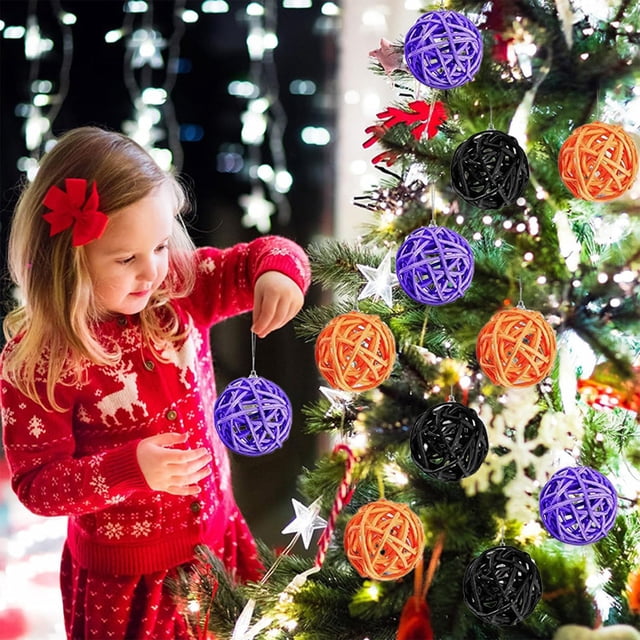 pstuiky Bolas de ratán aromáticas coloridas y decorativas ideales para Navidad Halloween y fiestas. Regalos para niños y niñas.