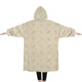 thumbnail image 2 of Oversized Wearable Blanket Hoodie,Beige Celestial Pattern Sherpa Blanket Hoodie with Super Pockets,Super Warm Fuzzy Pullover for Women & Men, 2 of 6