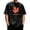 hgg196-Black, variant on Men Graphic T Shirts Short Sleeve Crewneck Maple Print Loose Tee Tops Summer Clothes