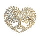 thumbnail image 2 of Adorno de pared de metal con forma de y pájaros, decoración de pared con forma de corazón, escultura artística moderna para puerta de entrada, Dorado, 2 of 8