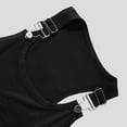 thumbnail image 6 of YLSDY Men's Ribbed Tank Top with Clip Suspenders, Retro Style Sleeveless Undershirt for Streetwear Black Free Size, 6 of 9