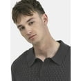 thumbnail image 4 of No Boundaries Basket Stich Polo Sweater, Men's and Big Men's, 4 of 4