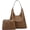 A Dark Brown, variant on Slouchy Bags for Women Vintage PU Leather Tote Bag Crossbody Purses Soft Top-handle Shoulder Handbags 2025