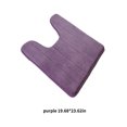 thumbnail image 4 of U-shaped Toilet Mat Water Absrobent Non-slip Elastic Skin-friendly Bathroom Rug Pad Bath Rug Showering Protection Household Home Purple 50*60cm, 4 of 7